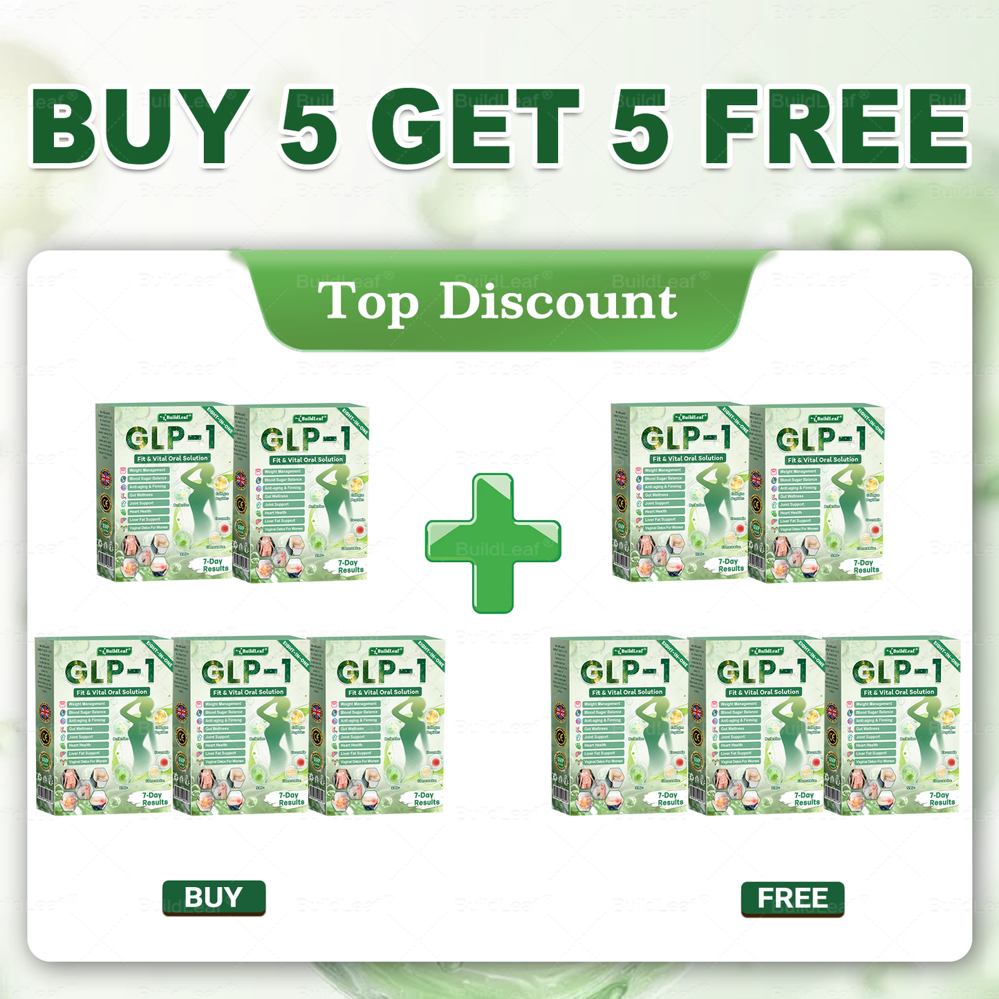 🎁BuildLeaf® Only 5 boxes left! We're offering you an additional 30% discount! Get yourself in shape and healthy. Miss out now, and you won't have another chance until next year.